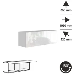 Meble Młodzieżowe|Zestawy Mebli Do Salonu>BROMARKT Półka wisząca barek połysk 105 cm PREMIUM biały
