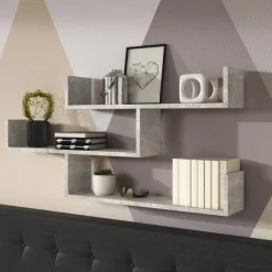 Półki></noscript>BRATEX Półka wisząca beton TROIS 03