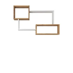 Meble Dla Dzieci|Półki>BRATEX Półka wisząca dąb wotan biały TROIS 05