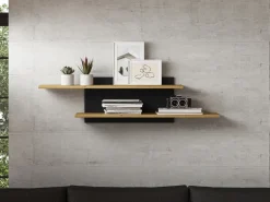 Półki>ML Meble Półka wisząca do salonu 115 cm MONELLI dąb stylowy