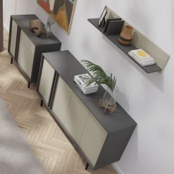 Półki>JUREK Półka wisząca na książki AVERO 150cm antracyt beż jasny