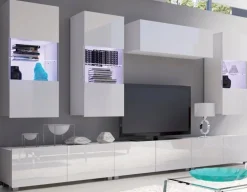 Meble Młodzieżowe|Zestawy Mebli Do Sypialni>GiB Meble Półka wisząca pozioma 105 cm połysk MODERN biały