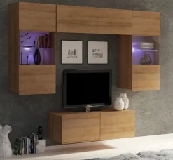 Zestawy Mebli Do Sypialni|Zestawy Mebli Do Salonu>GiB Meble Półka wisząca pozioma 105 cm MODERN dąb złoty