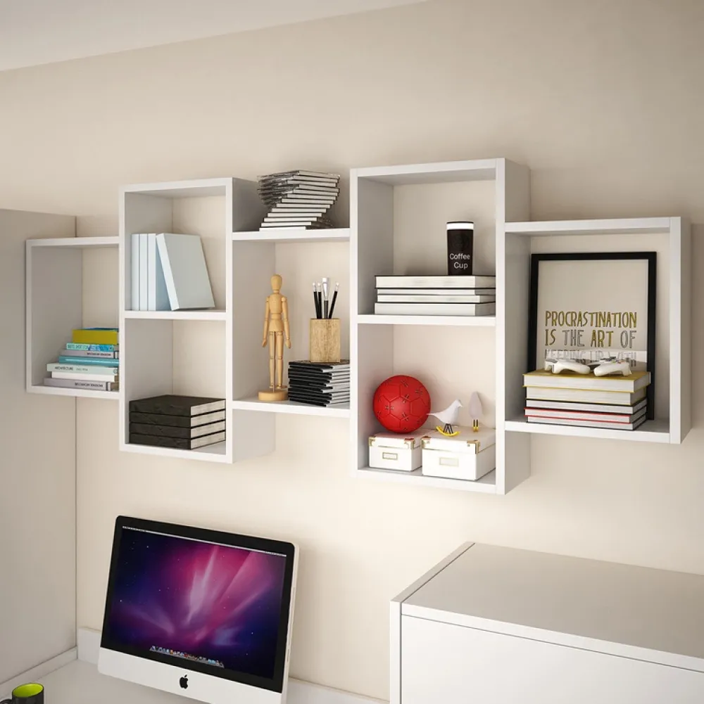 Meble Dla Dzieci|Półki>BRATEX Półka wisząca regał TROIS 01 biały