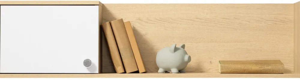 Zestawy Mebli Młodzieżowych|Półki>MEBLAR Półka wisząca z szafką 120 cm do pokoju młodzieżowego SLEEK