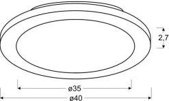 Oświetlenie Przedpokoju|Oświetlenie Łazienki>Candellux Lighting Plafon łazienkowy LED 24W 40cm Pixel IP44
