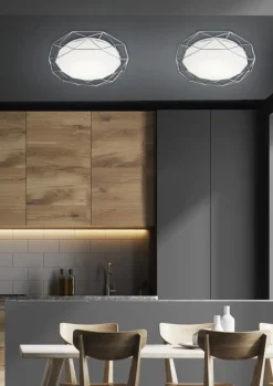 Oświetlenie Przedpokoju|Oświetlenie Sypialni>Candellux Lighting Plafon chrom 43 lampa LED 4000K Sven