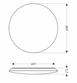 Oświetlenie Przedpokoju|Oświetlenie Jadalni>Candellux Lighting Plafon LED biały 24W 4000K Mega