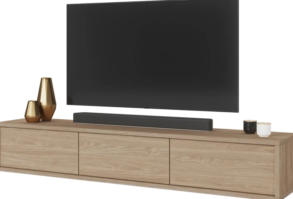 Szafki Rtv>Helvetia Podwieszana szafka RTV 180 cm nowoczesna do salonu FRIDA dąb olejowany