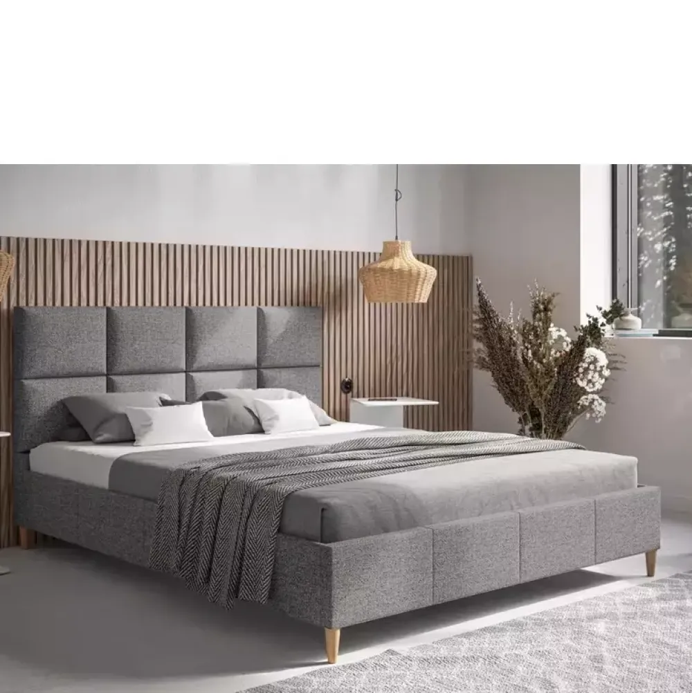 Łóżka Z Zagłówkiem|Łóżka Na Nóżkach>Riban Podwójne łóżko tapicerowane 180x200 cm BOTER