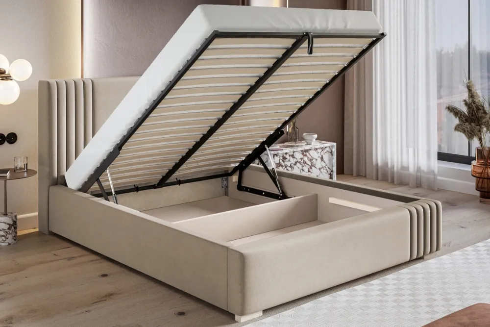 Łóżka Młodzieżowe|Łóżka Z Zagłówkiem>Riban Podwójne łóżko 160x200 cm do sypialni SENSO