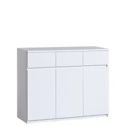 Meble Młodzieżowe>DOLMAR Pojemna biała komoda młodzieżowa z półkami 120 cm ANETT biały