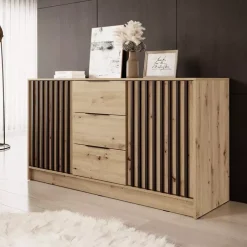 Komody>PIASKI Pojemna komoda dąb artisan KELLY