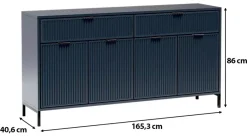 Komody></noscript>JARSTOL Pojemna komoda do salonu LATINA indigo