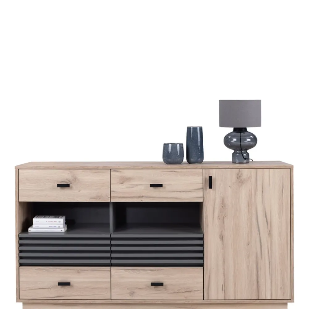 Zestawy Mebli Do Salonu|Komody>MEBLAR Pojemna komoda do salonu 155 cm AGRA