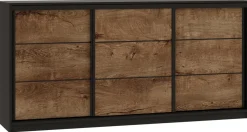 Komody>BROMARKT Pojemna komoda przesuwna z szufladami i drążkiem 200 cm LOFT