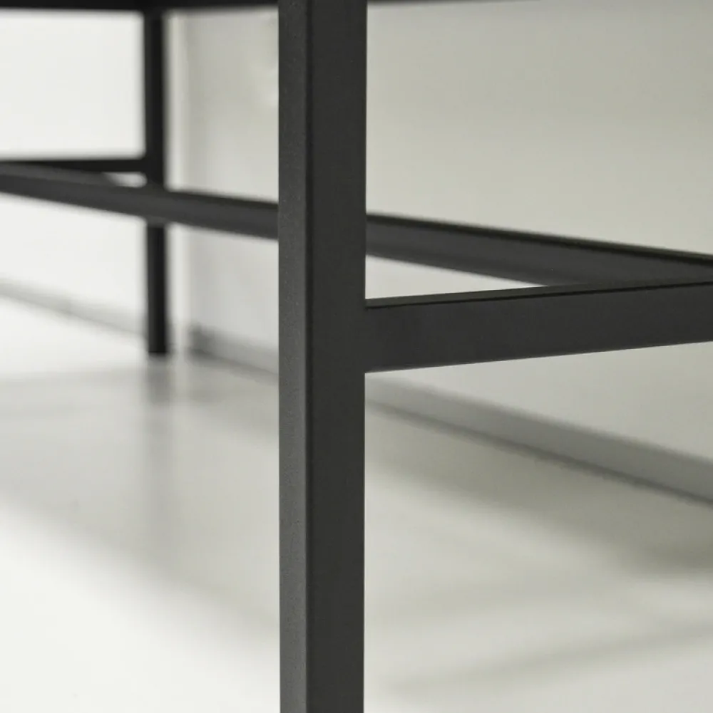 Komody>Lempert Pojemna komoda trzydrzwiowa z szufladami do salonu 124 cm TOKEN eukaliptus