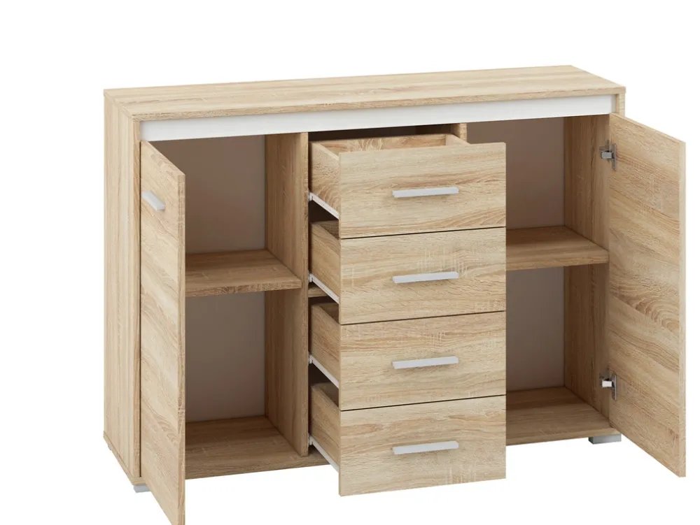 Meble Młodzieżowe|Zestawy Mebli Do Salonu>ML Meble Pojemna komoda z drzwiami i szufladami 120 cm AVO