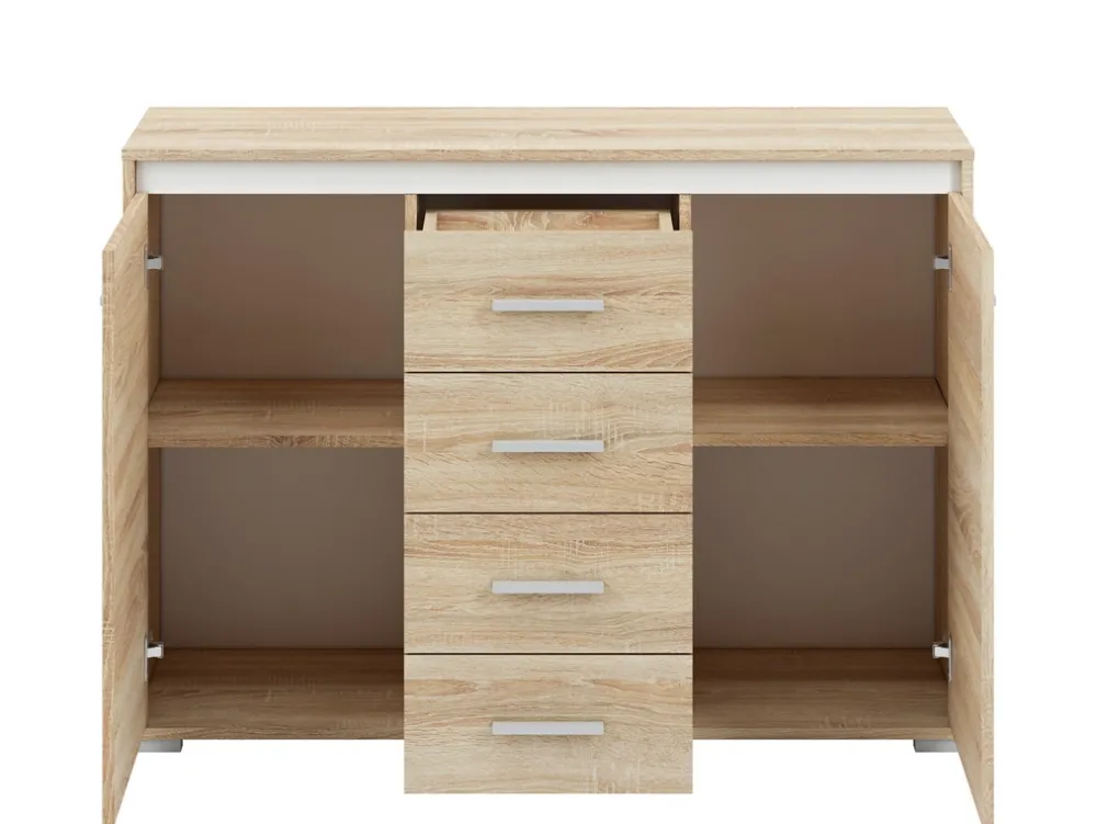 Meble Młodzieżowe|Zestawy Mebli Do Salonu>ML Meble Pojemna komoda z drzwiami i szufladami 120 cm AVO