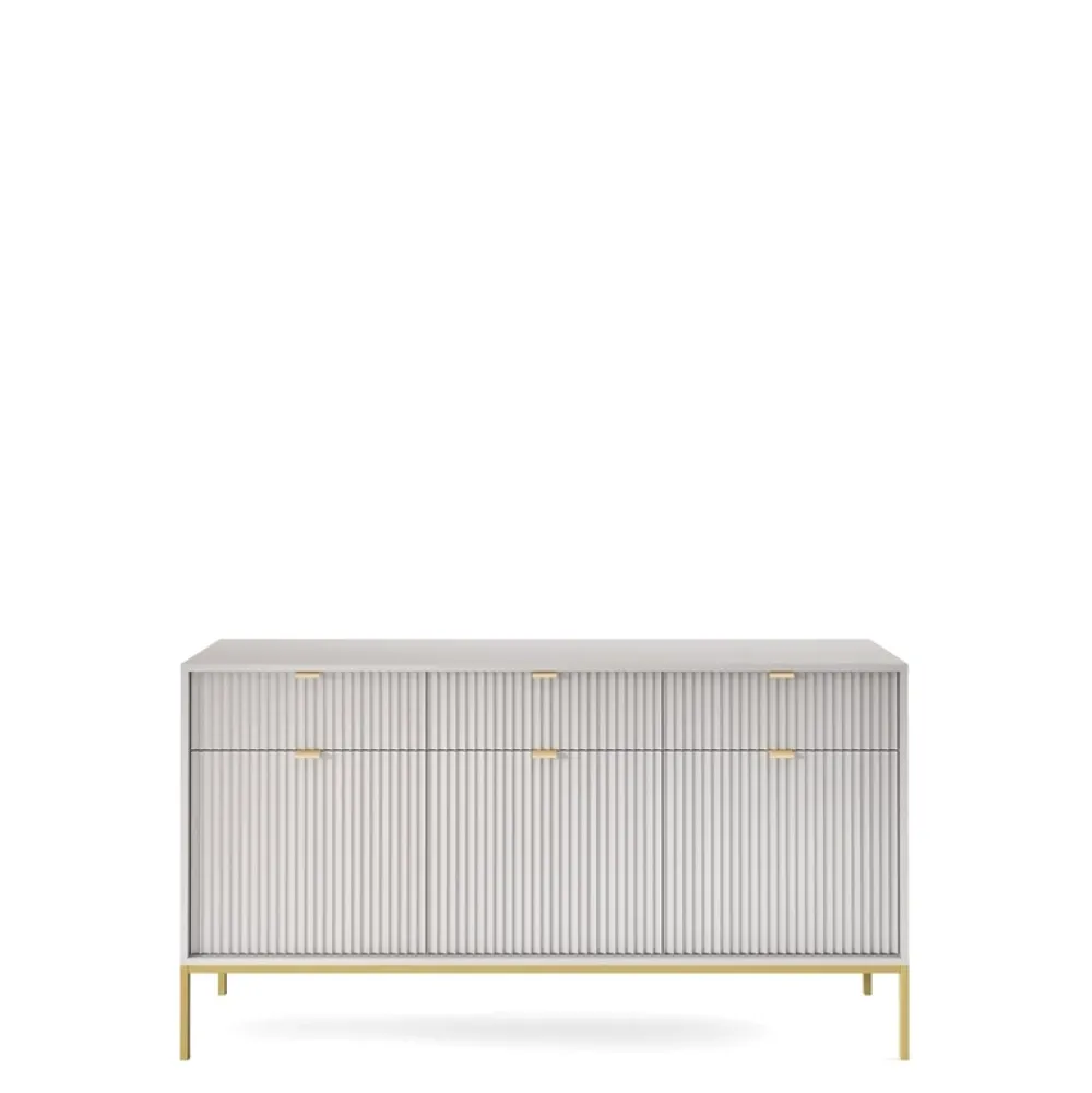 Zestawy Mebli Do Salonu|Komody>PIASKI Pojemna komoda z szufladami 154 cm AVANTI szary