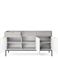 Zestawy Mebli Do Salonu|Komody>PIASKI Pojemna komoda z szufladami 154 cm AVANTI szary