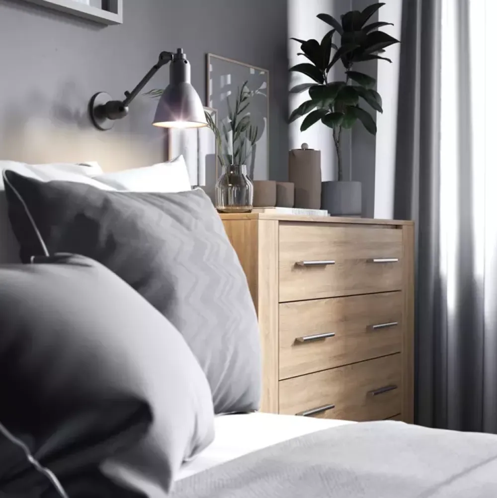 Zestawy Mebli Do Sypialni|Komody>lenart. Pojemna komoda z szufladami do sypialni 100 cm IDEA
