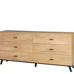 Zestawy Mebli Do Salonu|Komody>JUREK Pojemna komoda z szufladami dąb lefkas jasny 181 cm JOHNY