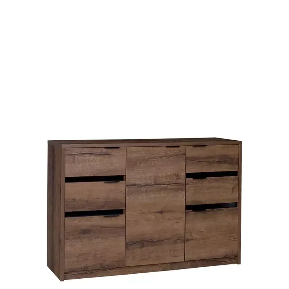 Meble Młodzieżowe|Zestawy Mebli Do Sypialni>GiB Meble Pojemna komoda z szufladami 135 cm dąb monastery DENIS