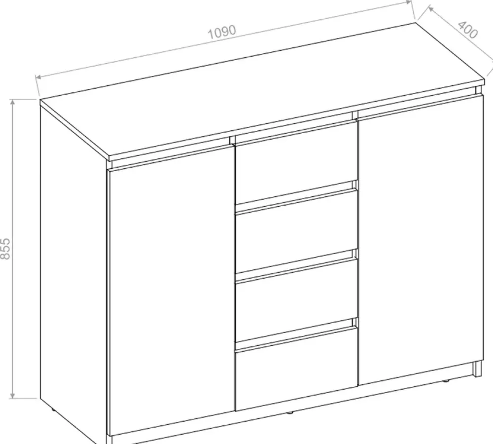 Zestawy Mebli Do Sypialni|Komody>lenart. Pojemna komoda z szufladami do sypialni IDEA