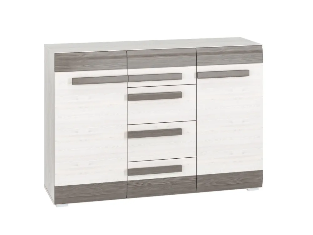 Zestawy Mebli Do Sypialni|Zestawy Mebli Do Salonu>ML Meble Pojemna nowoczesna komoda z szufladami 138 cm BLANCO