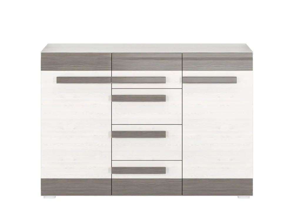 Zestawy Mebli Do Sypialni|Zestawy Mebli Do Salonu>ML Meble Pojemna nowoczesna komoda z szufladami 138 cm BLANCO