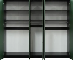 Zestawy Mebli Do Przedpokoju|Szafy Do Przedpokoju>Stolar Pojemna pięciodrzwiowa szafa uchylna 255 cm beż piaskowy GENEWA