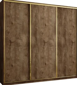 Szafy Trzydrzwiowe|Szafy Do Przedpokoju>BROMARKT Pojemna szafa przesuwna 250 cm GOLD NEW MAX lefkas dąb lefkas