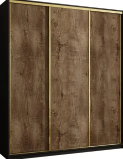 Szafy Trzydrzwiowe|Szafy Przesuwne>BROMARKT Pojemna szafa przesuwna 200 cm GOLD NEW MAX lefkas