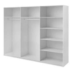 Zestawy Mebli Do Sypialni|Zestawy Mebli Do Przedpokoju>Helvetia Pojemna szafa przesuwna z czarnym szkłem 270 cm GALACTIC