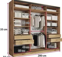 Zestawy Mebli Do Przedpokoju|Szafy Trzydrzwiowe><noscript><img width=