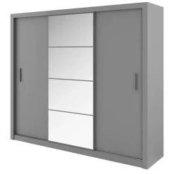 Zestawy Mebli Do Sypialni|Szafy Trzydrzwiowe>lenart. Pojemna szafa przesuwna z lustrem 250 cm do sypialni IDEA