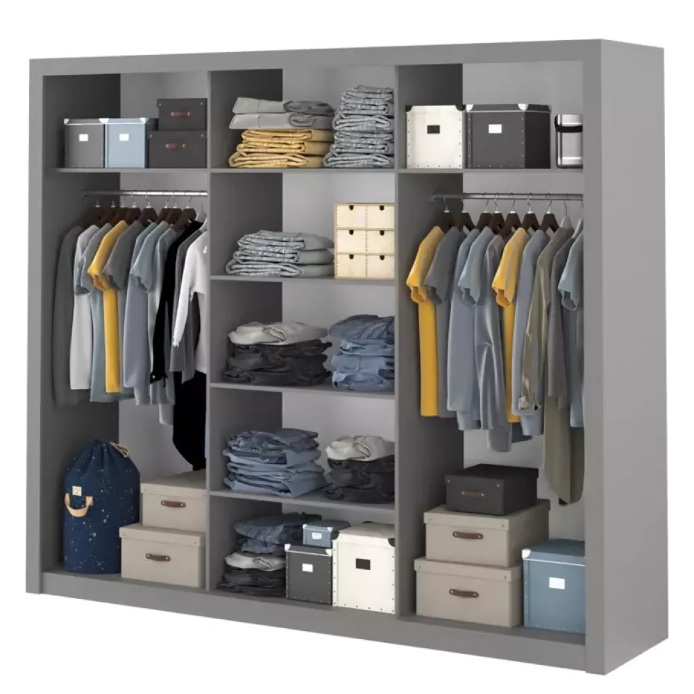 Zestawy Mebli Do Sypialni|Szafy Trzydrzwiowe>lenart. Pojemna szafa przesuwna z lustrem 250 cm do sypialni IDEA