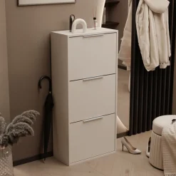 Zestawy Mebli Do Przedpokoju>Stolar Pojemna szafka na buty do przedpokoju 130 cm MAVIA beż piaskowy