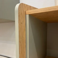 Regały Na Książki|Meble Młodzieżowe></noscript>MEBLAR Półotwarty regał na książki 80 cm młodzieżowy ALDENO beż piaskowy