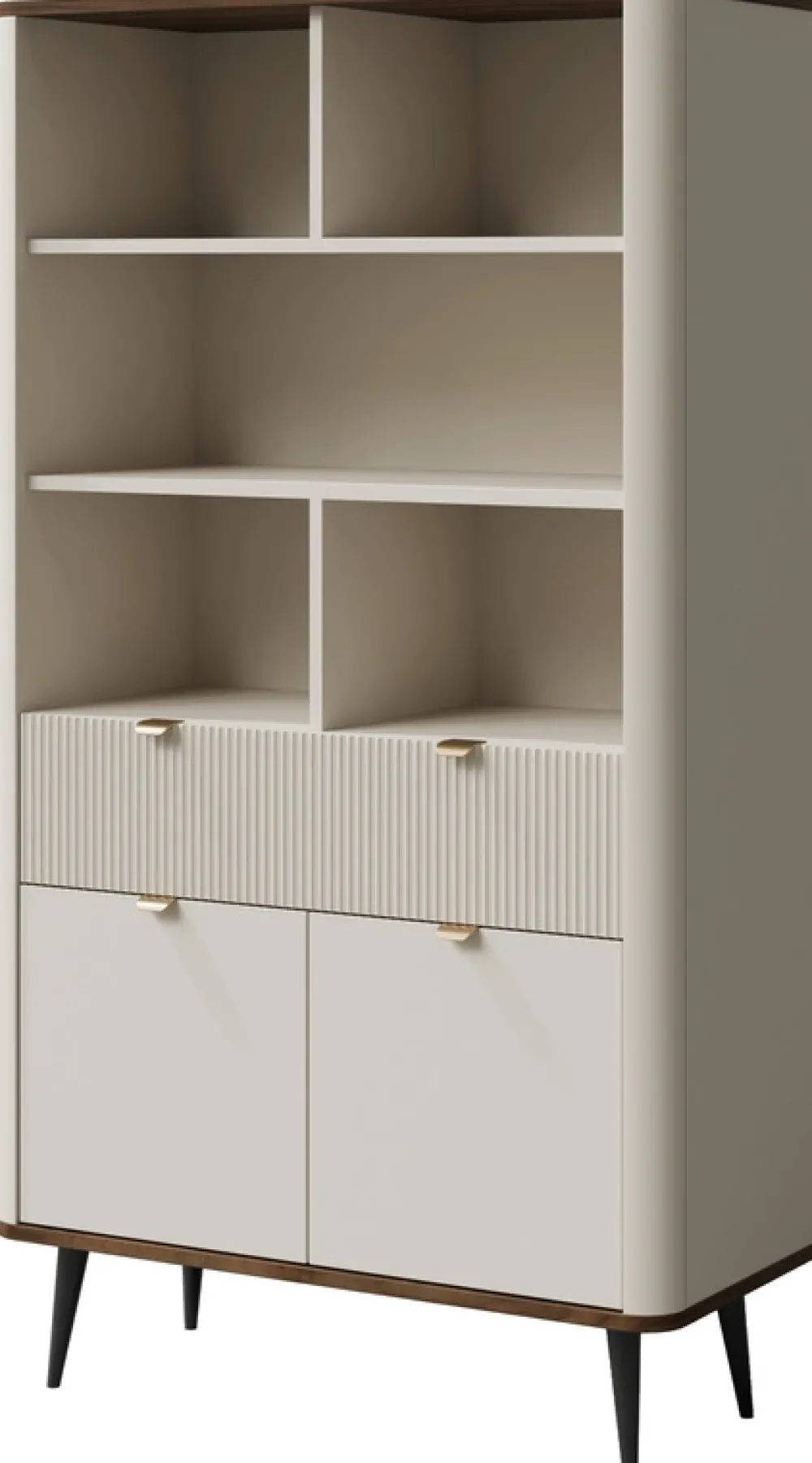 Regały Na Książki|Zestawy Mebli Do Salonu>JUREK Półotwarty regał na książki do salonu z szufladami 90 cm MIREL