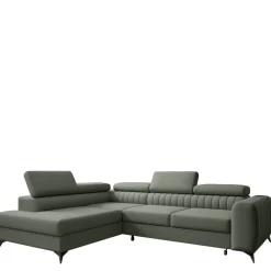 Narożniki>NEXT COLLECTION Praktyczna kanapa rogowa w stylu nowoczesnym PAULLETTO funkcja spania wysokie nóżki