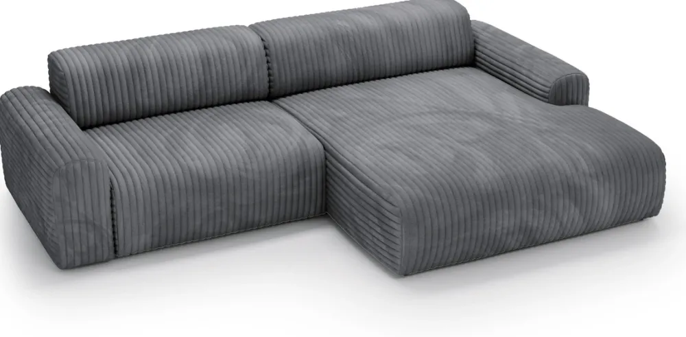 Meble Dla Dzieci|Narożniki>Polak Meble Prawostronny sztruksowy szary narożnik do salonu SEFO