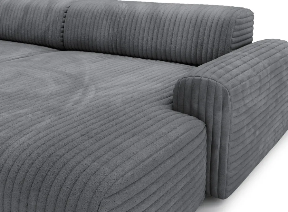 Meble Dla Dzieci|Narożniki>Polak Meble Prawostronny sztruksowy szary narożnik do salonu SEFO