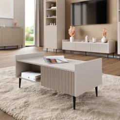 Zestawy Mebli Do Salonu|Ławy I Stoliki>JUREK Prostokątny stolik kawowy nowoczesny 100 cm ASPERO kaszmir