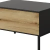 Ławy I Stoliki>LASKI Prostokątny stolik kawowy w loftowym stylu z szufladą 80 cm LARINO