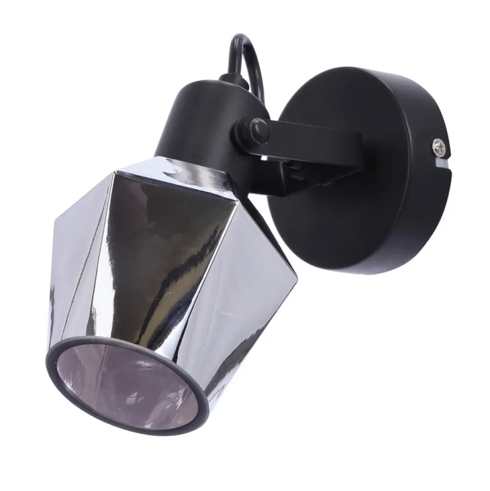 Oświetlenie Przedpokoju|Oświetlenie Jadalni>Candellux Lighting Randi lampa kinkiet czarny matowy 1x15w e14 klosz dymiony