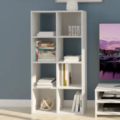 Regały Na Książki|Regały Dla Dzieci>INTER MEBLE Regał do salonu 61 cm wysoki z półkami CORTA szary