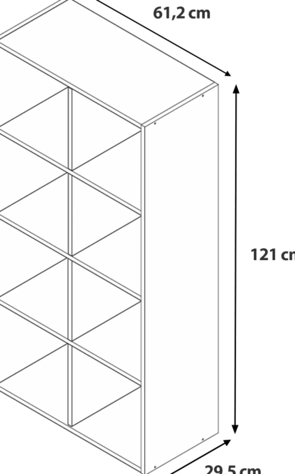 Regały Na Książki|Regały Dla Dzieci>INTER MEBLE Regał do salonu 61 cm wysoki z półkami CORTA szary