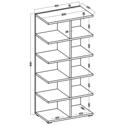 Regały Na Książki|Regały Dla Dzieci>Lempert Regał do salonu MEIRA szary jasny